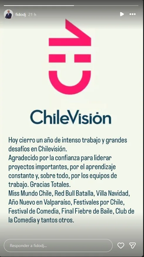 Eduardo Fido Cabezas Renuncia A Chilevisión