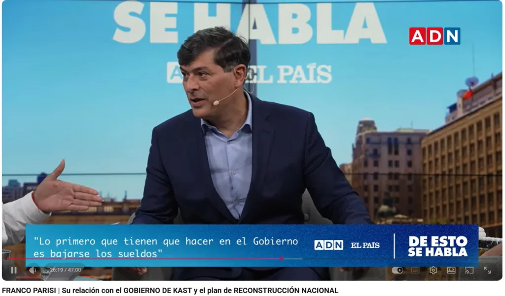 Franco Parisi Critica Gobierno Del Presidente José Antonio Kast