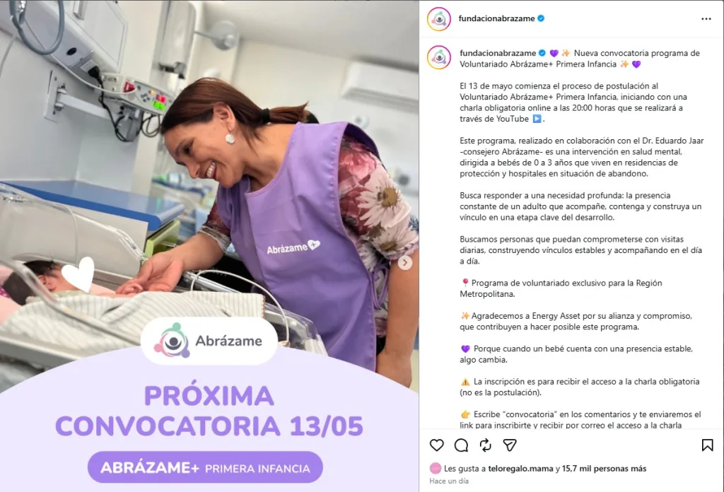 Funadación Abrázame Nueva Convocatoria