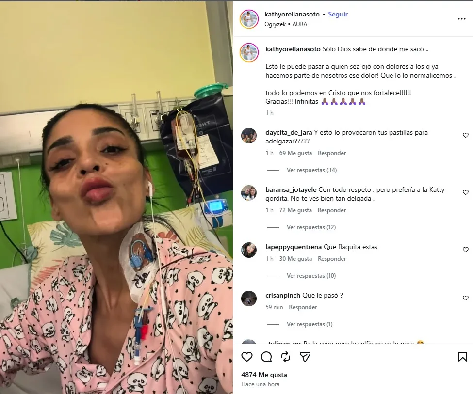 Kathy Orellana Reaparece Hospitalizada