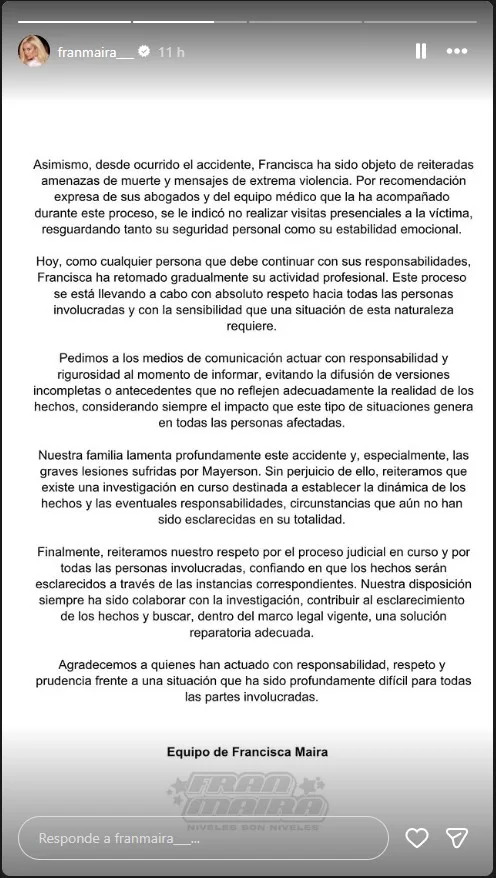 Declaración Pública De Fran Maira 2