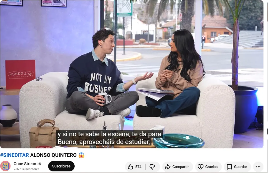 Actor Alonso Quintero En El Programa Sin Editar De Pamela Díaz