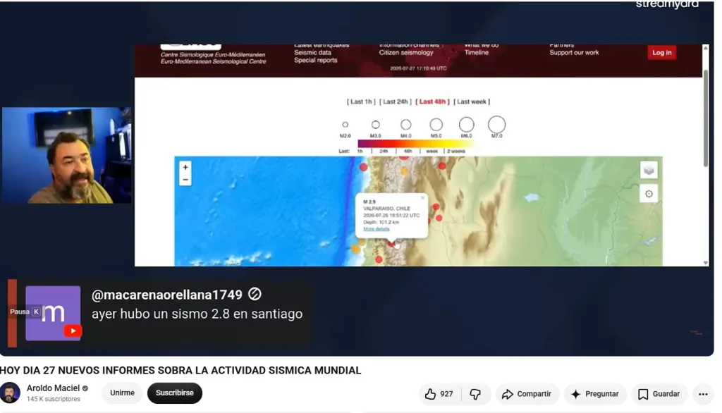 Aroldo Maciel Alerta Actividad Sísmica De Mayor Impacto Para Agosto