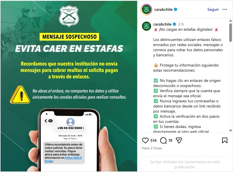 Carabineros Alerta Estafas Durante El Temporal