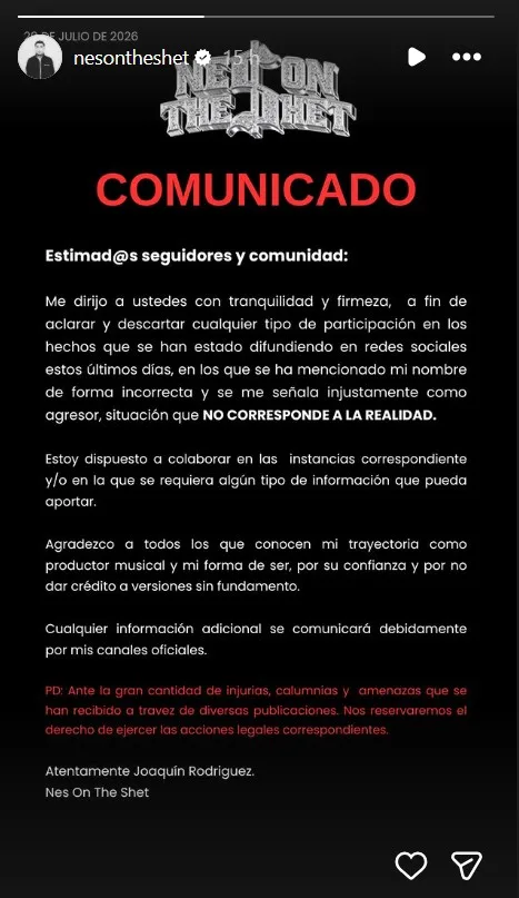 Expareja De Fran Maira, NES, Anuncia Acciones Por Especulación
