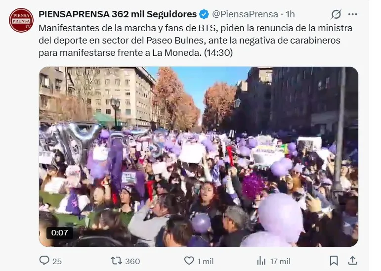 Protestas En Paseo Bulnes