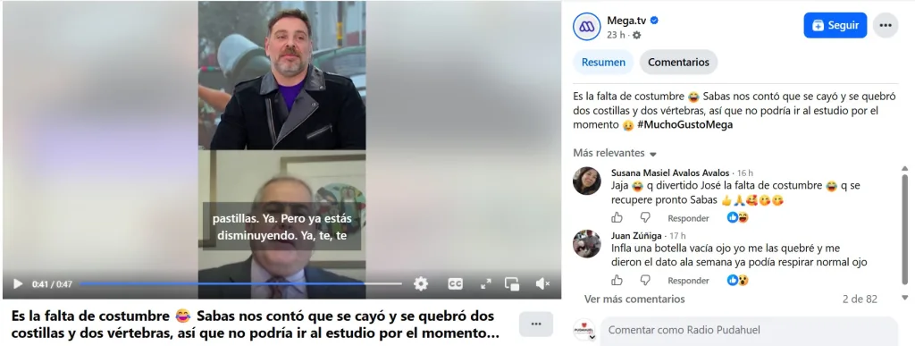Sabas Chahuán, Panelista De Mucho Gusto Mega Sufrió Accidente Doméstico