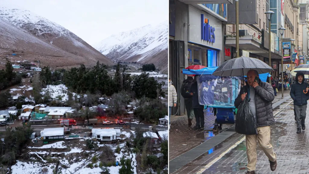 Lluvias Sistema Frontal Nevada Tormentas Electricas Chile