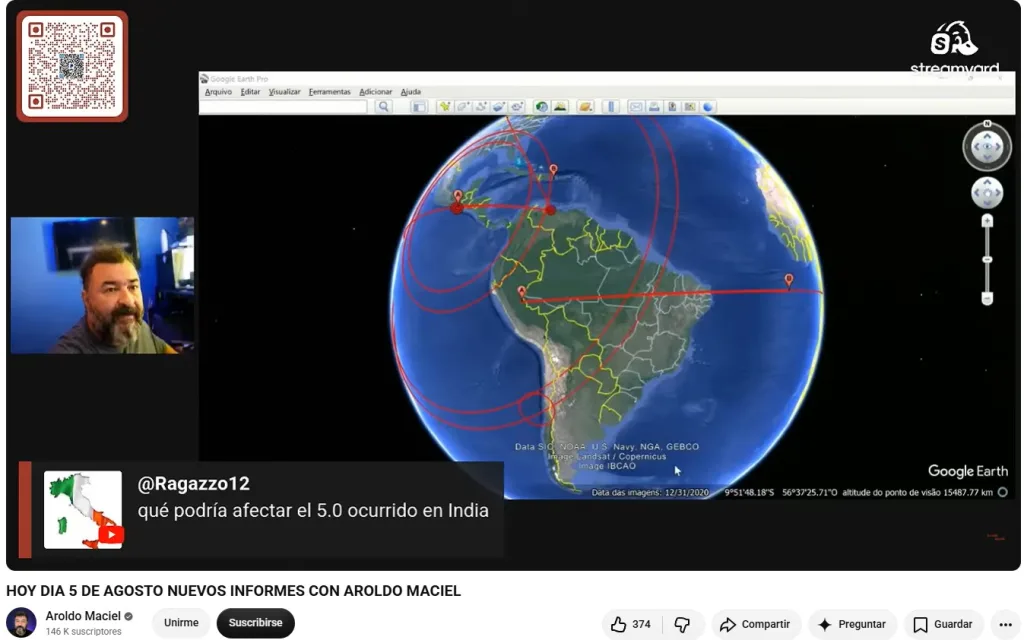 Advertencia De Terremoto En Chile Por Aroldo Maciel