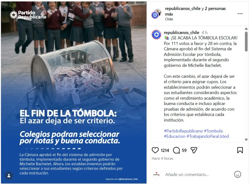Cámara Baja Aprueba Proyecto De Ley Que Modifica El Sistema De Admisión Escolar Conocido Como La Tómbola