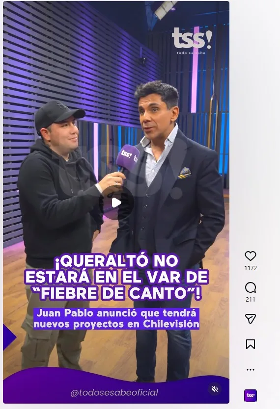 Juan Pablo Queraltó No Estará En Fiebre De Cante En CHV