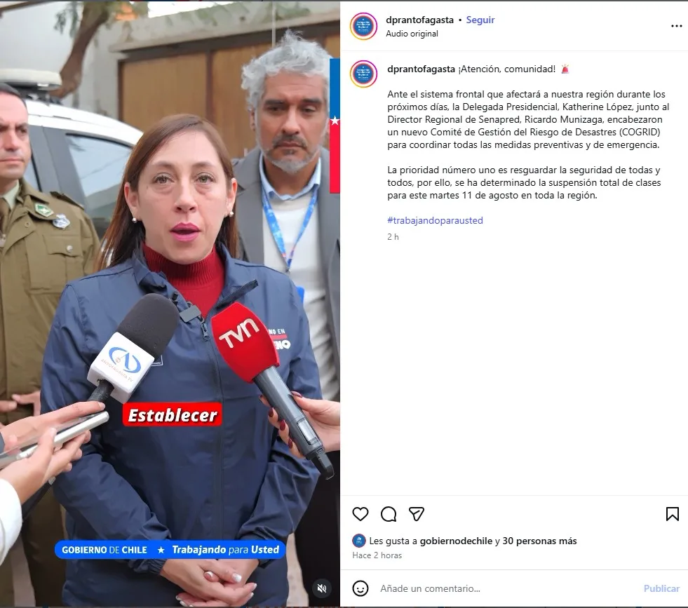 Suspensión De Clases En Toda La Región De Antofagasta Este Martes 11 De Agosto