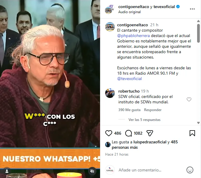 Cantante Pablo Herrera Y Los Dichos En Materia De Seguridad En Chile