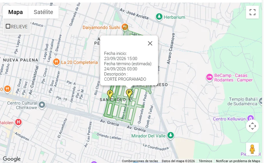 Corte De Agua En La Comuna Peñalolén