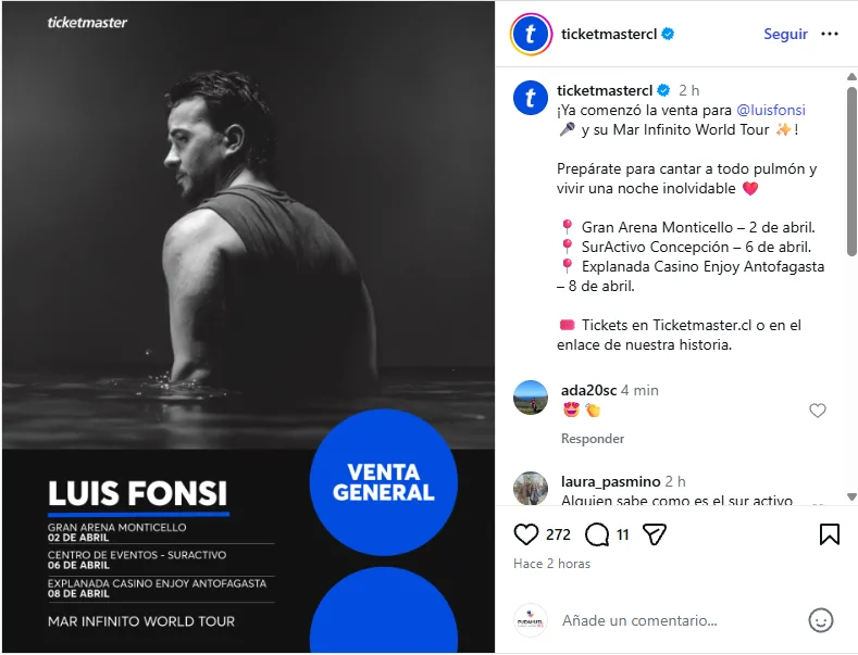 Luis Fonsi En Chile