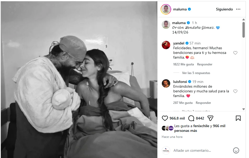Maluma Anuncia El Nacimiento De Su Segundo Hijo Orión