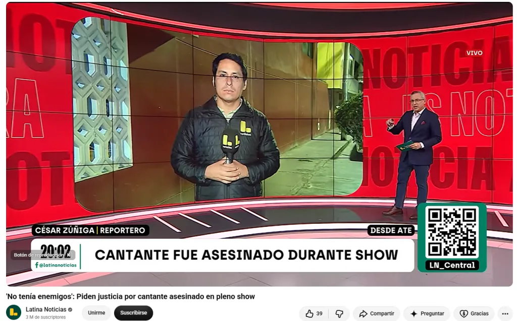 Cantante De Cumbia Andy Torres Fue Asesinado En Pleno Show