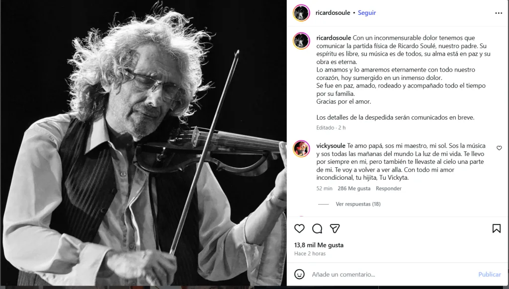 Muere El Cantante Argentino Ricardo Soulé